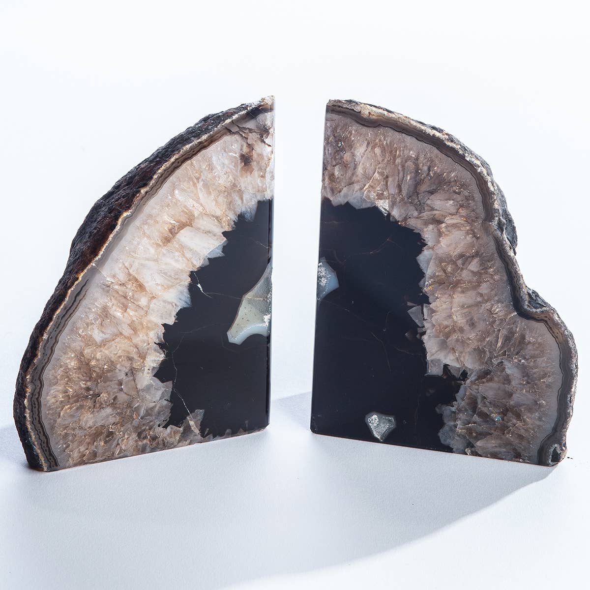 Black Agate Bookends